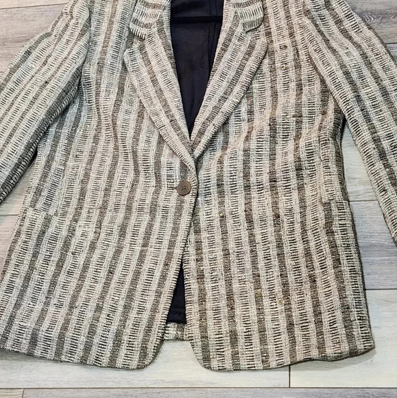 Alex New York 100% Silk gold tweed blazer - Picture 8 of 13